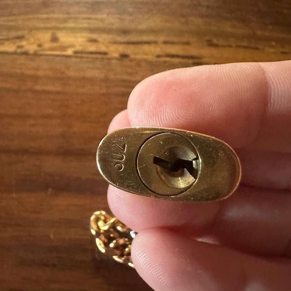 Louis Vuitton Gold Chain Necklace with Padlock no 302 - Picture 8 of 11